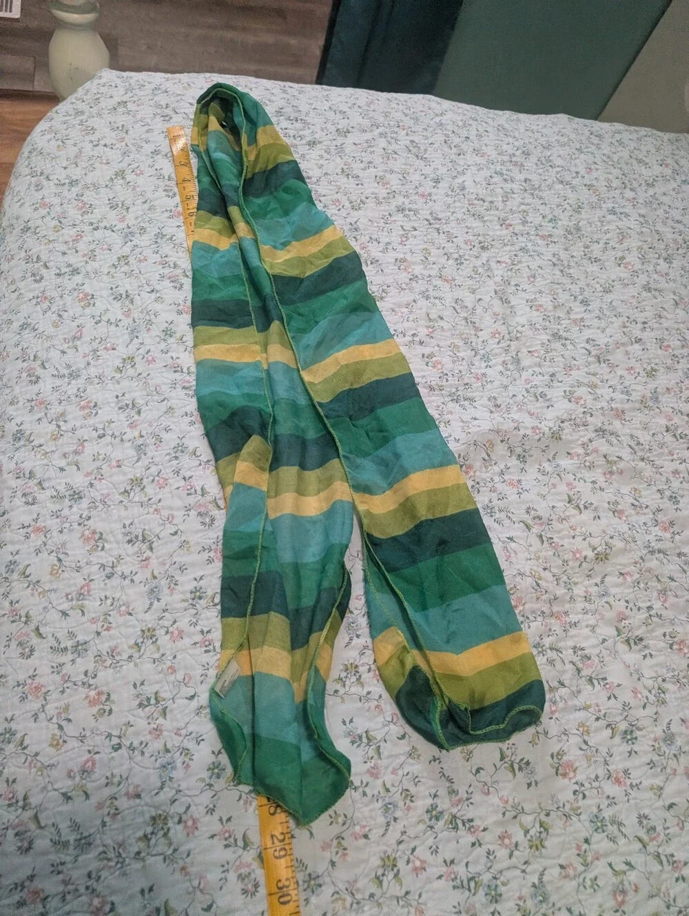 Striped Green & Yellow Women’s Lightweight Scarf